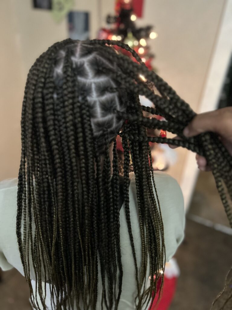 Medium Knotless Box Braids b y Porscha Teraz 